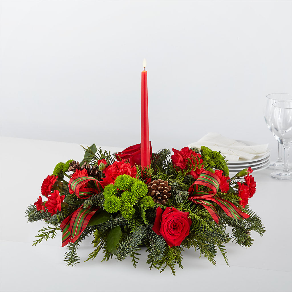 By the Candlelight Centerpiece – MARIE'S FLOWER & GIFT SHOPPE INC, Moultrie GA