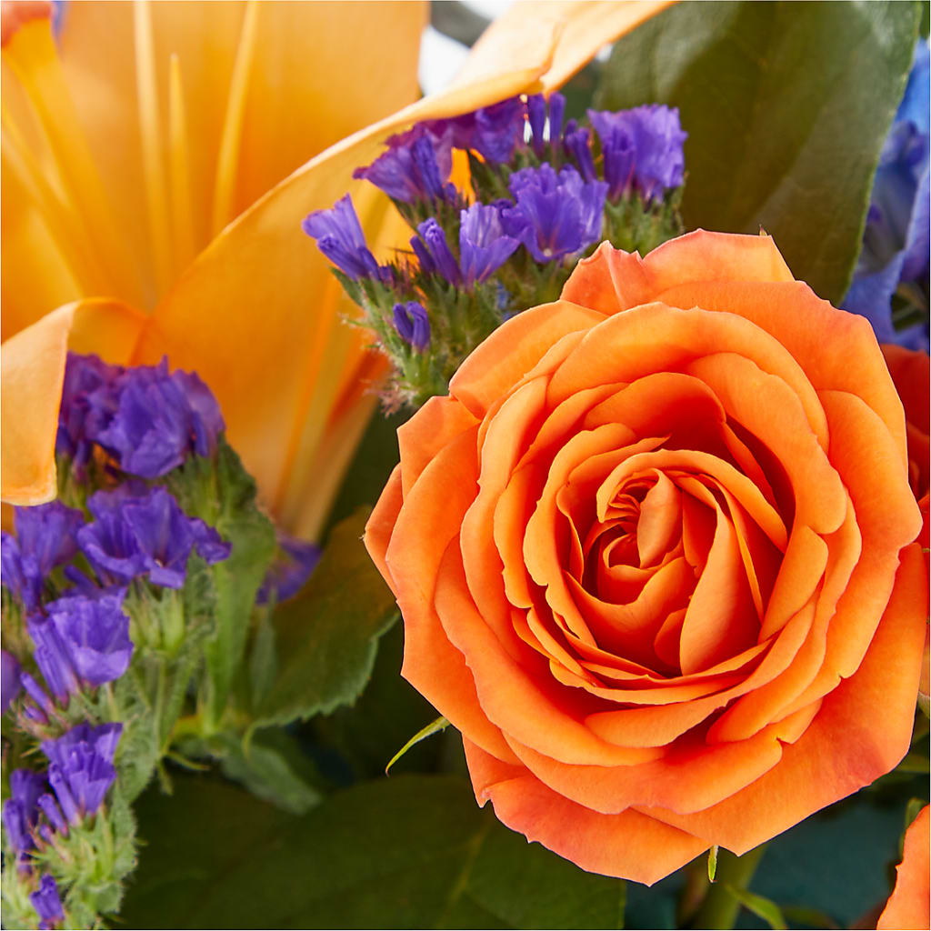 Radiant Citrus Box Bouquet – MARIE'S FLOWER & GIFT SHOPPE INC, Moultrie GA