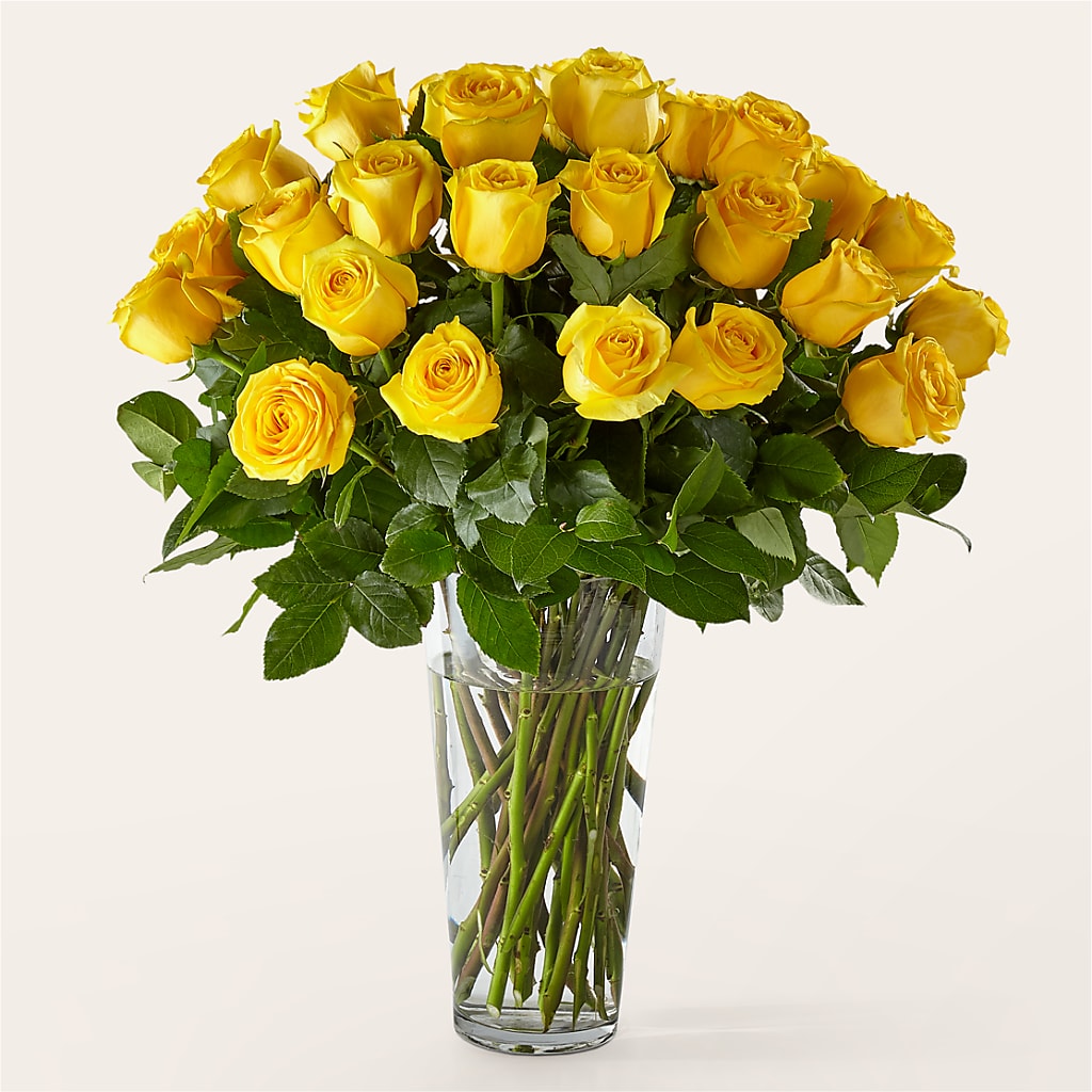 Long Stem Yellow Rose Bouquet – MARIE'S FLOWER & GIFT SHOPPE INC, Moultrie GA