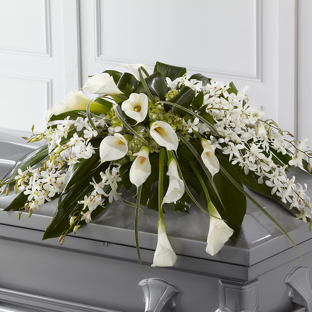 Angel Wings Casket Spray – MARIE'S FLOWER & GIFT SHOPPE INC, Moultrie GA
