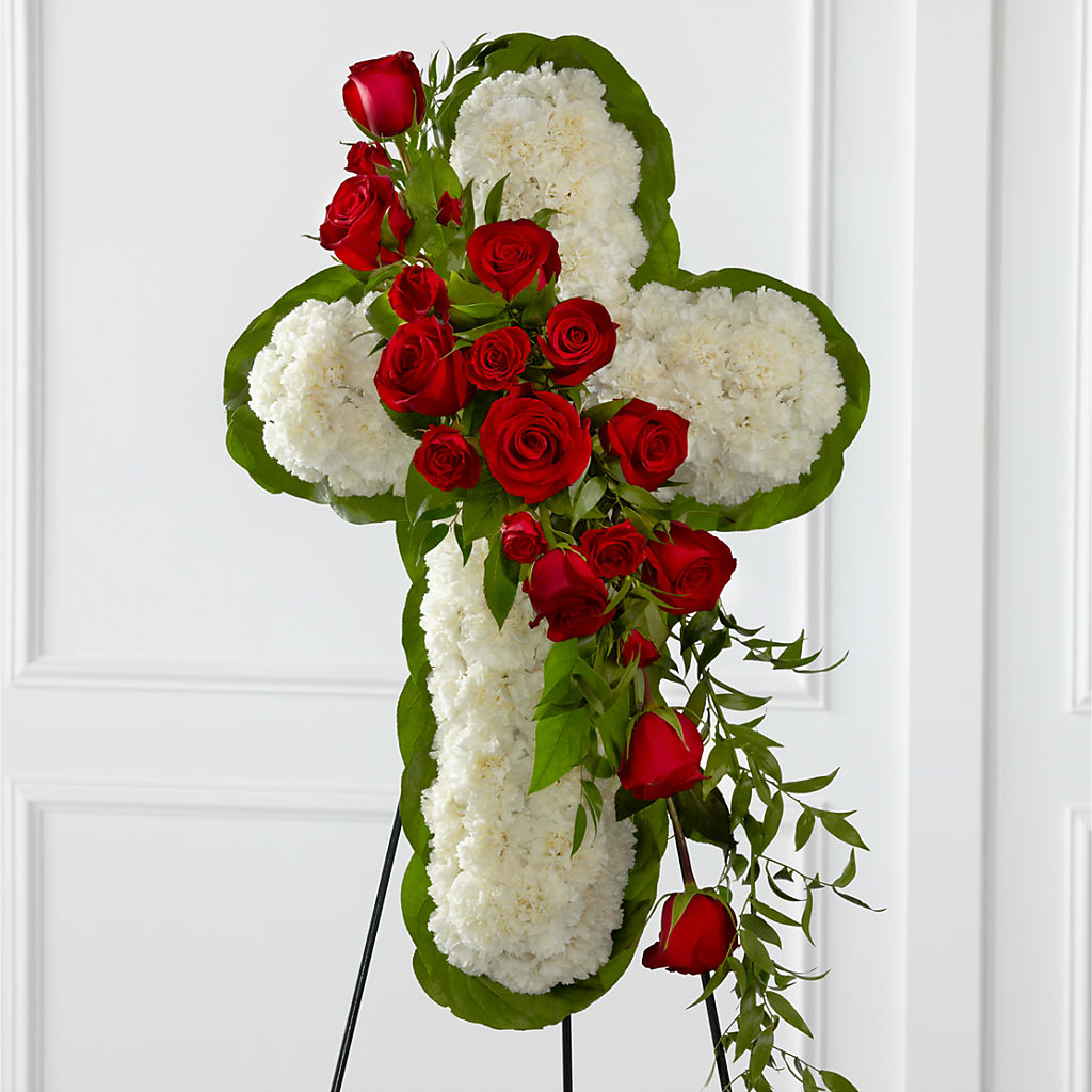 Floral Cross Easel – MARIE'S FLOWER & GIFT SHOPPE INC, Moultrie GA