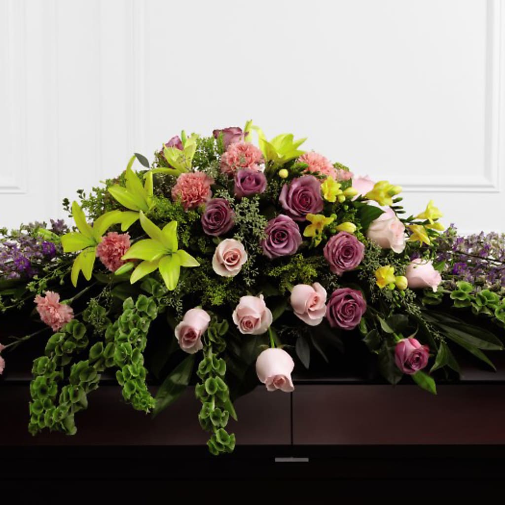 Forever Beloved Casket Spray – MARIE'S FLOWER & GIFT SHOPPE INC, Moultrie GA
