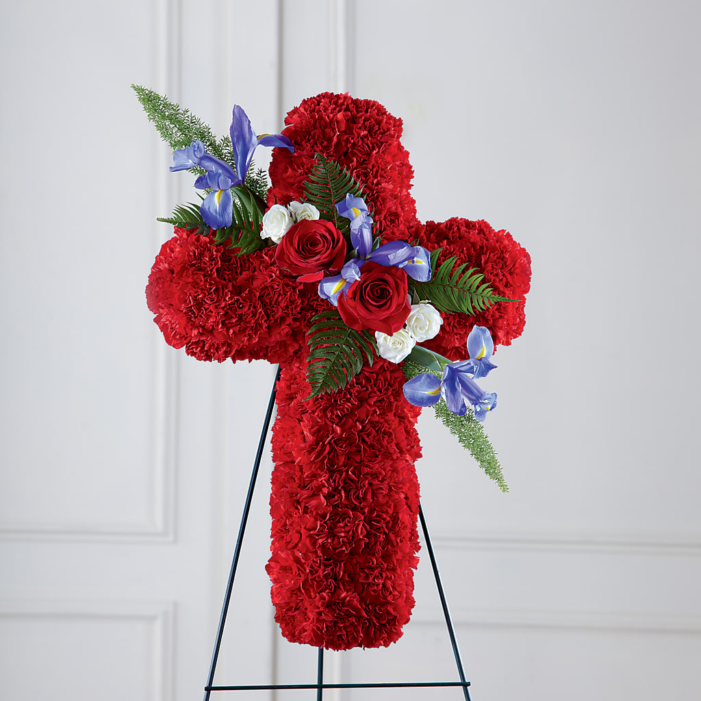 Faithful Hero Floral Cross – MARIE'S FLOWER & GIFT SHOPPE INC, Moultrie GA