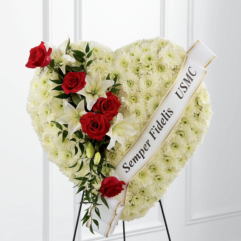 Heartfelt Hero Standing Heart – MARIE'S FLOWER & GIFT SHOPPE INC, Moultrie GA