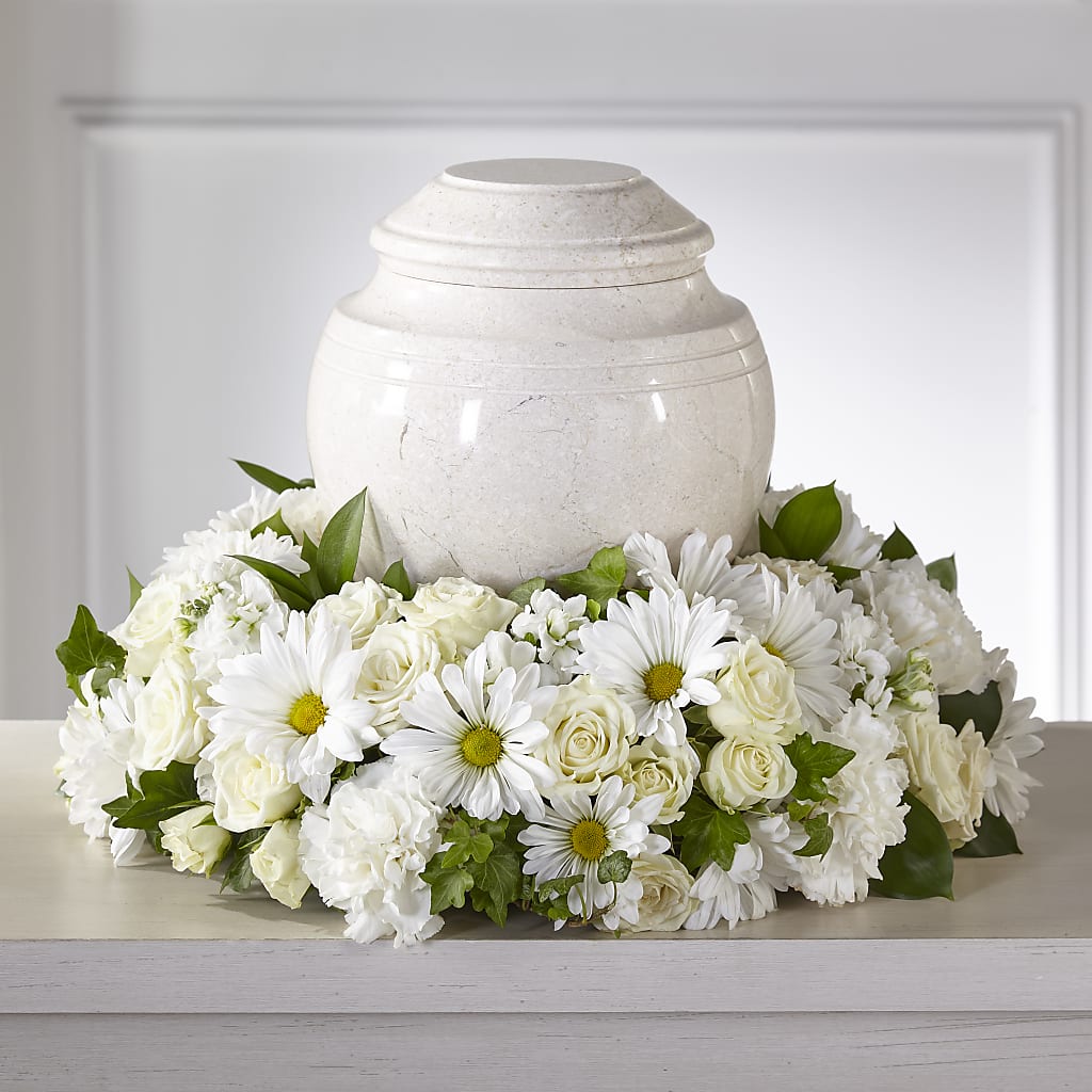 Ivory Gardens Cremation Adornment – MARIE'S FLOWER & GIFT SHOPPE INC, Moultrie GA