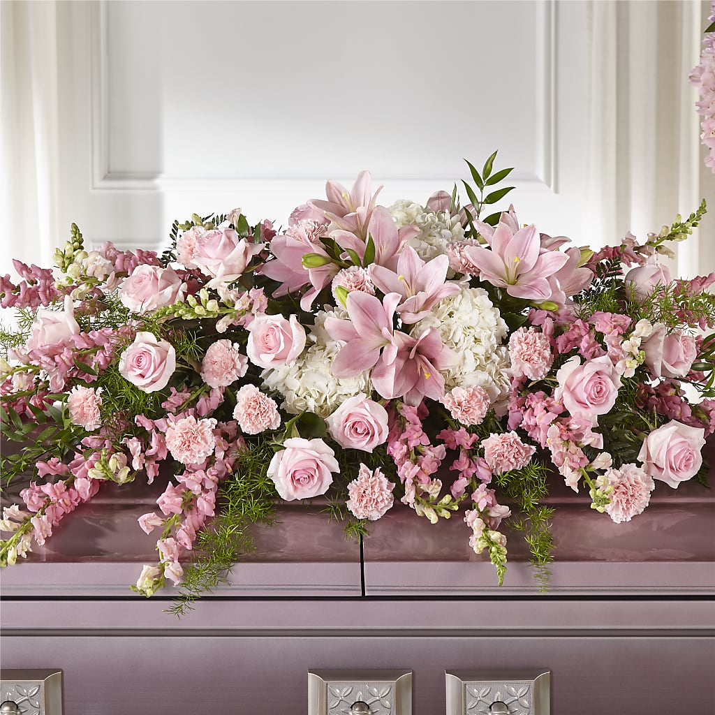 Life & Remembrance Casket Spray – MARIE'S FLOWER & GIFT SHOPPE INC, Moultrie GA