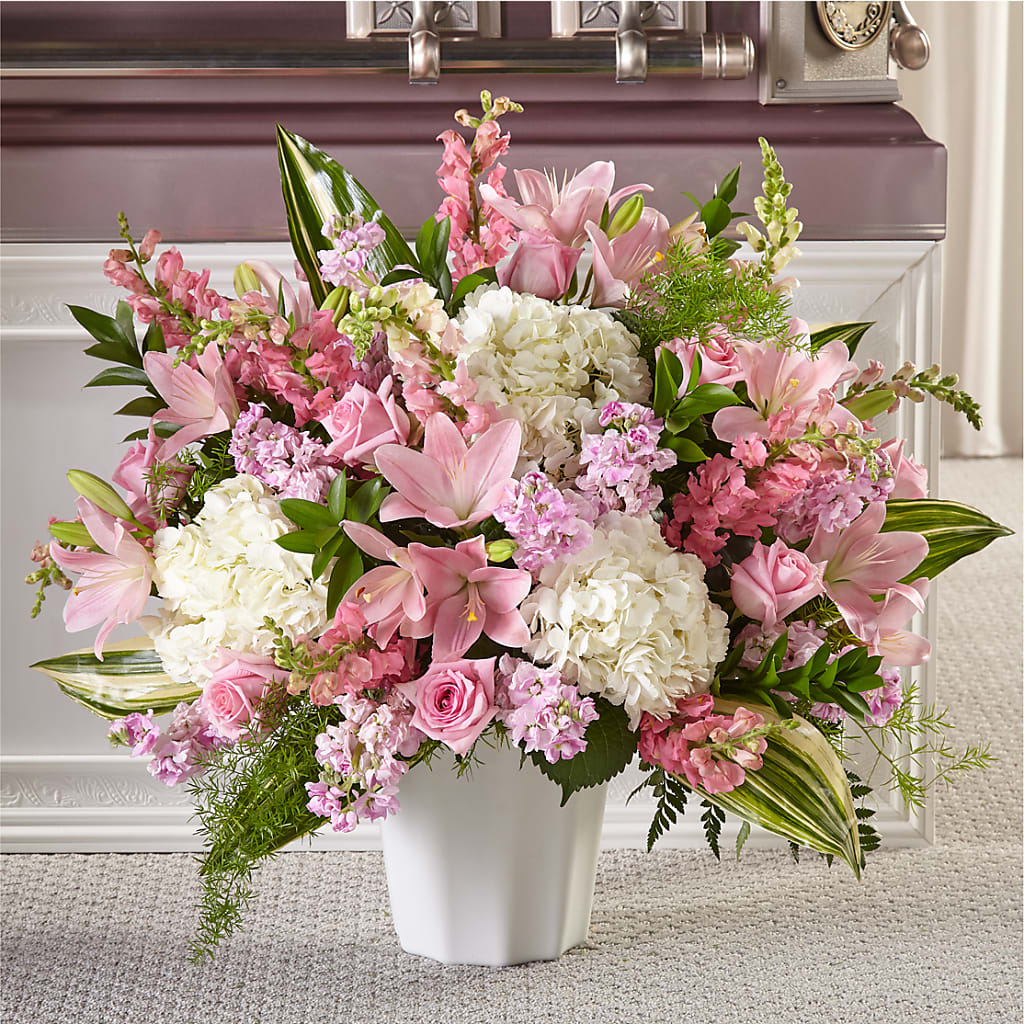 Simply Serene Floor Basket – MARIE'S FLOWER & GIFT SHOPPE INC, Moultrie GA
