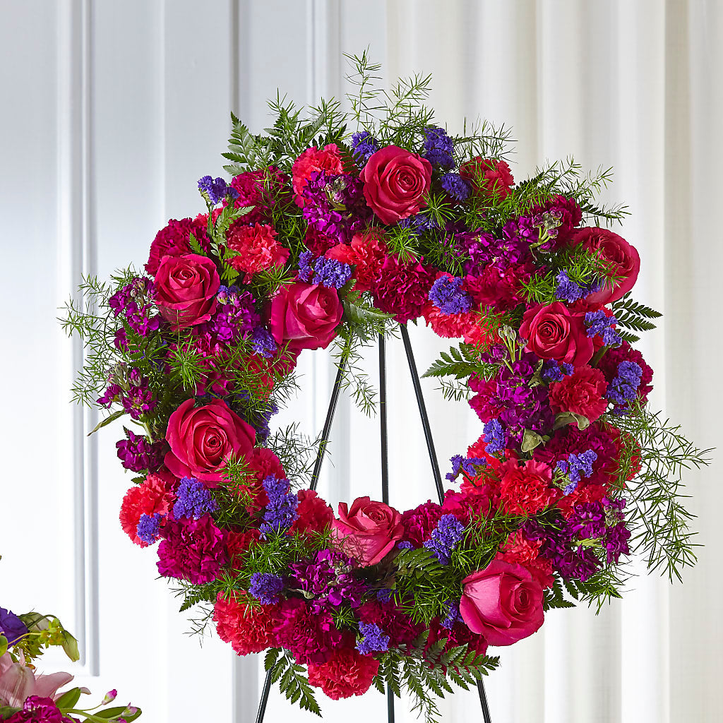Calming Colors Wreath – MARIE'S FLOWER & GIFT SHOPPE INC, Moultrie GA