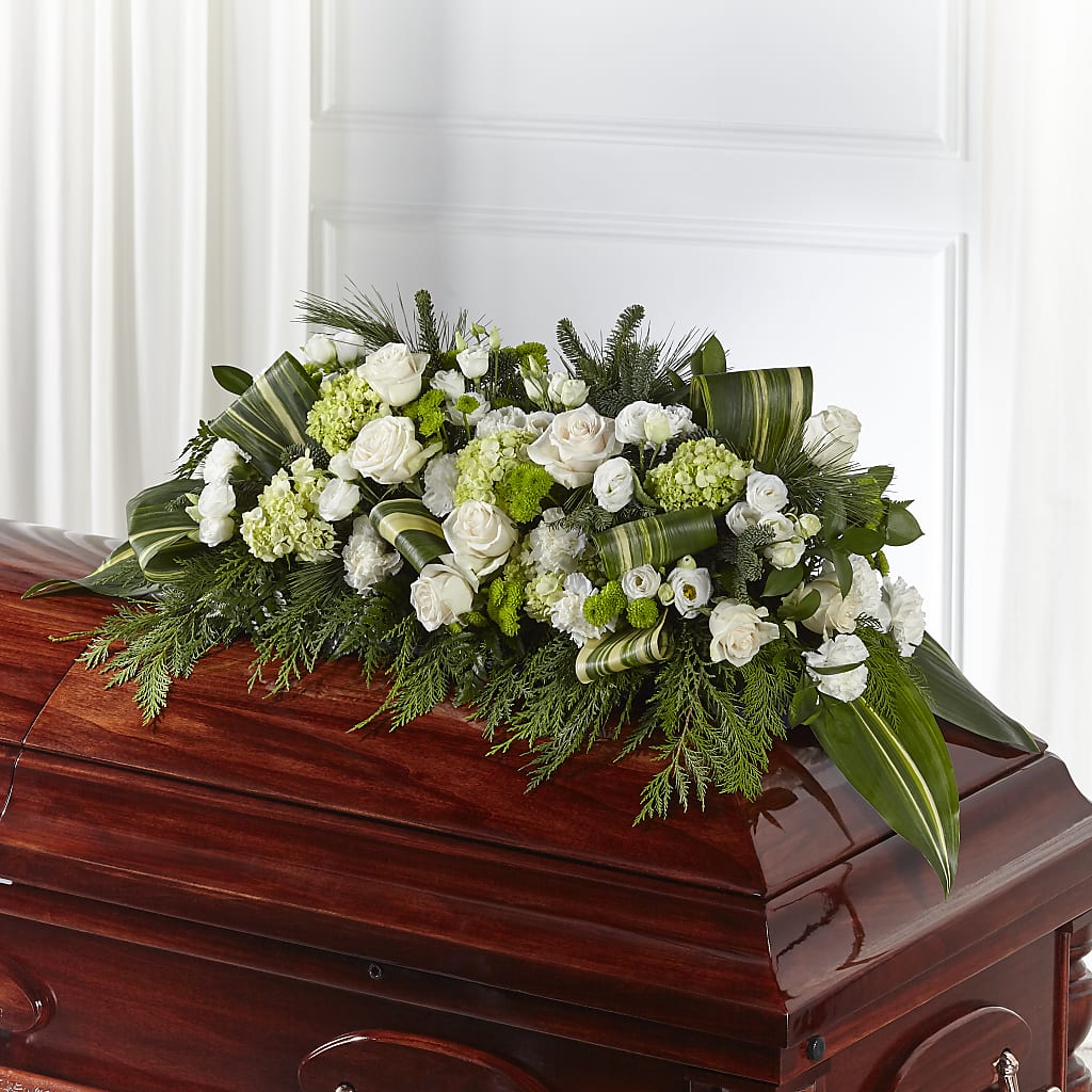Hopeful Gesture Casket Spray – MARIE'S FLOWER & GIFT SHOPPE INC, Moultrie GA