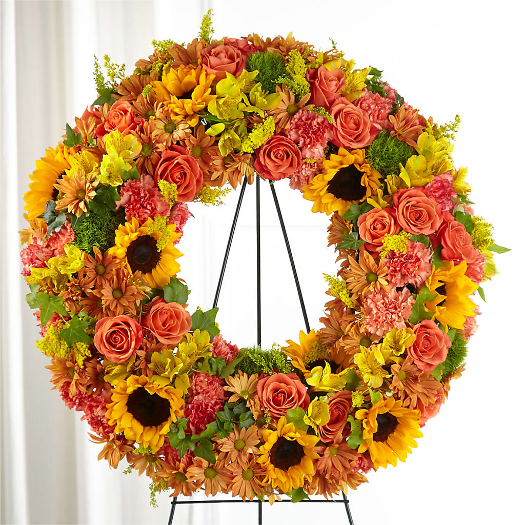 Autumnal Memories Wreath (Standard) – MARIE'S FLOWER & GIFT SHOPPE INC, Moultrie GA
