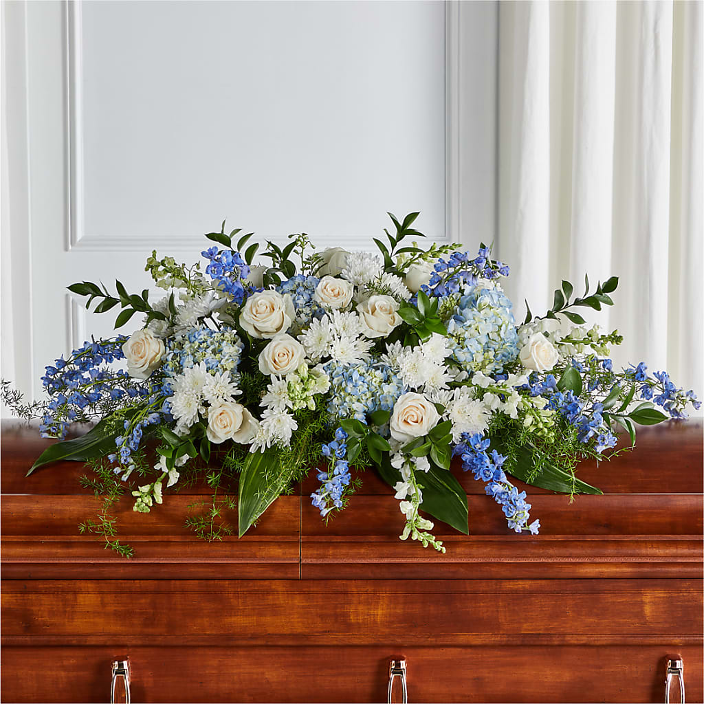 Timeless Essence Casket Spray – MARIE'S FLOWER & GIFT SHOPPE INC, Moultrie GA