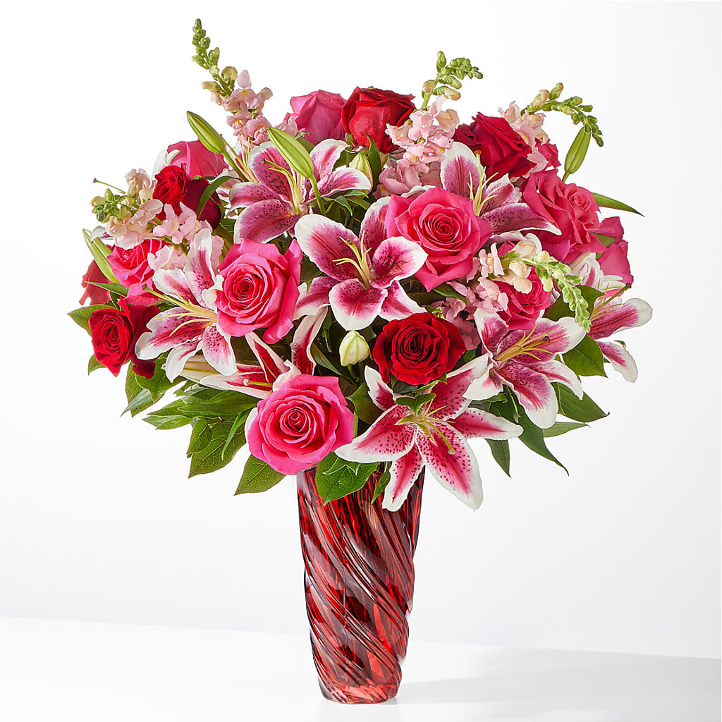 Always You Bouquet with Luxe Swirl Vase – MARIE'S FLOWER & GIFT SHOPPE INC, Moultrie GA