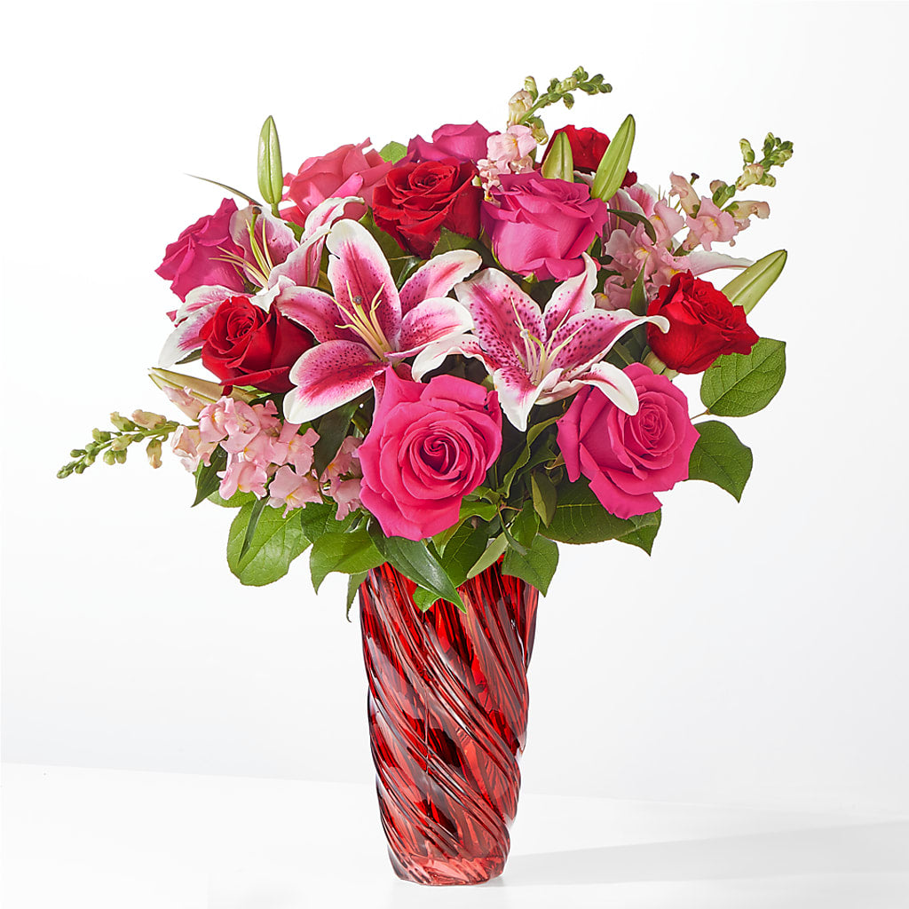 Always You Bouquet with Luxe Swirl Vase – MARIE'S FLOWER & GIFT SHOPPE INC, Moultrie GA