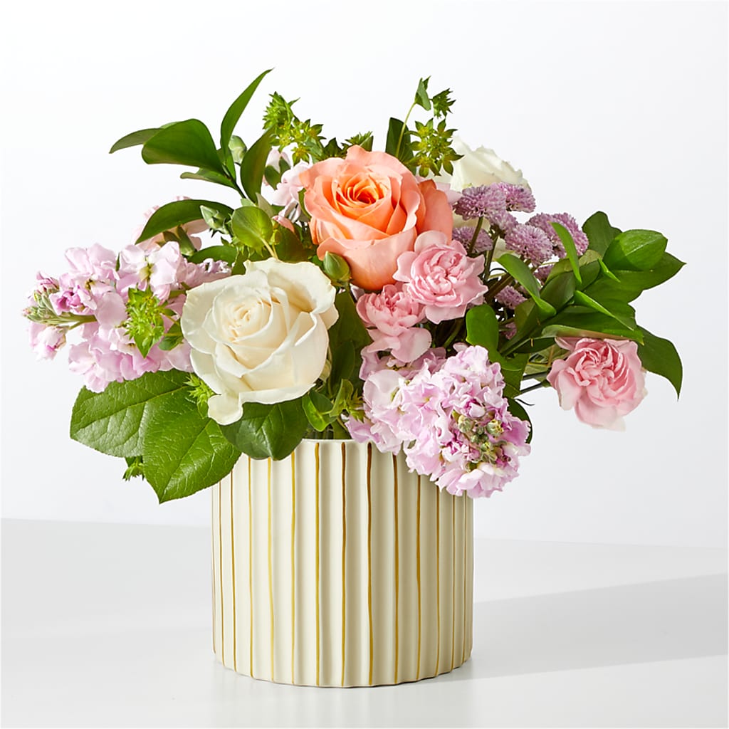 French Market Bouquet with Ivory Vase – MARIE'S FLOWER & GIFT SHOPPE INC, Moultrie GA