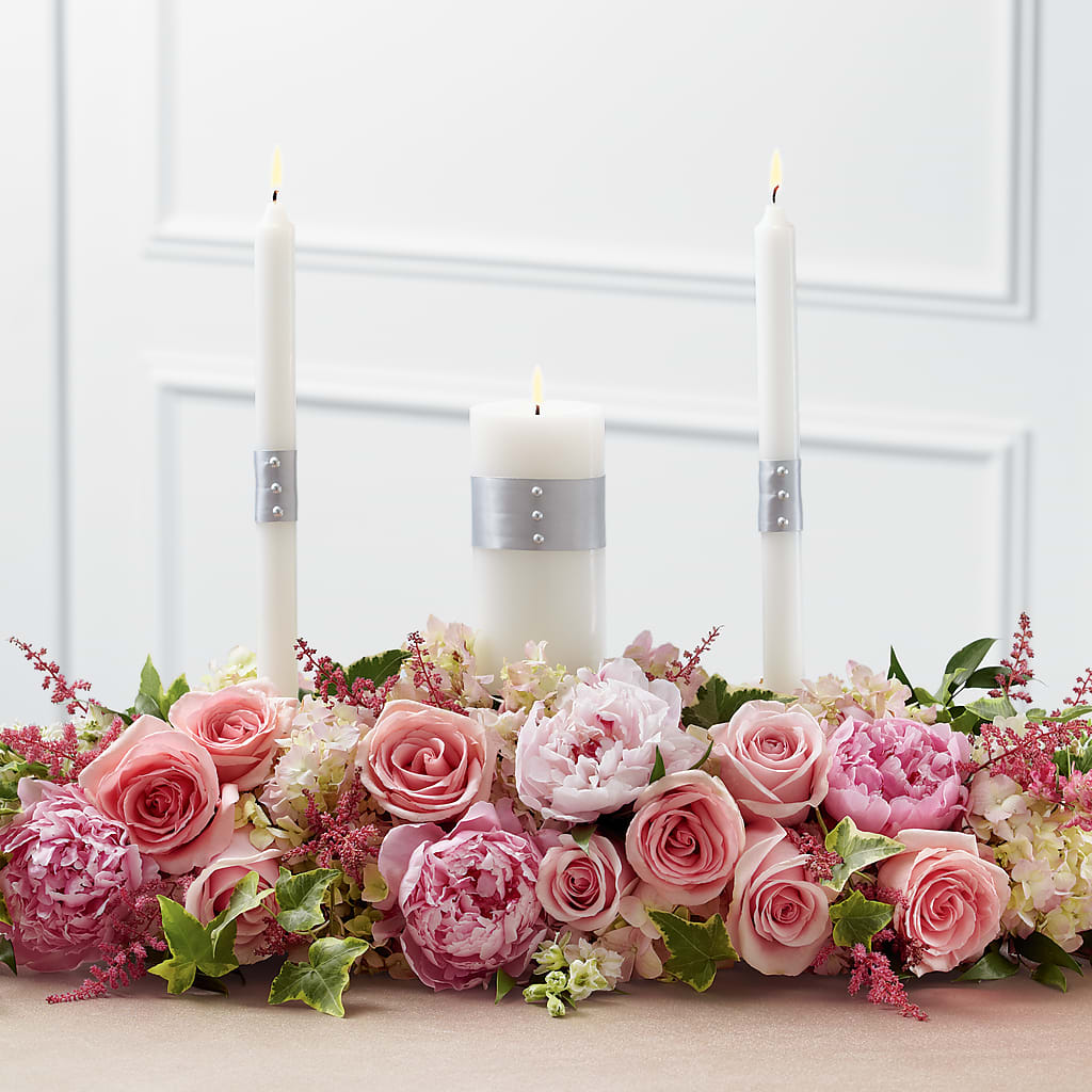 Worldwide Romance Unity Candle Arrangement – MARIE'S FLOWER & GIFT SHOPPE INC, Moultrie GA