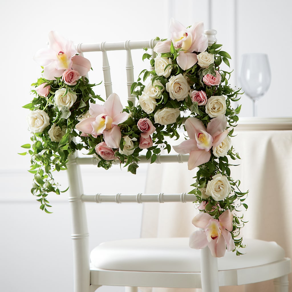 Orchid Rose Chair Décor – MARIE'S FLOWER & GIFT SHOPPE INC, Moultrie GA