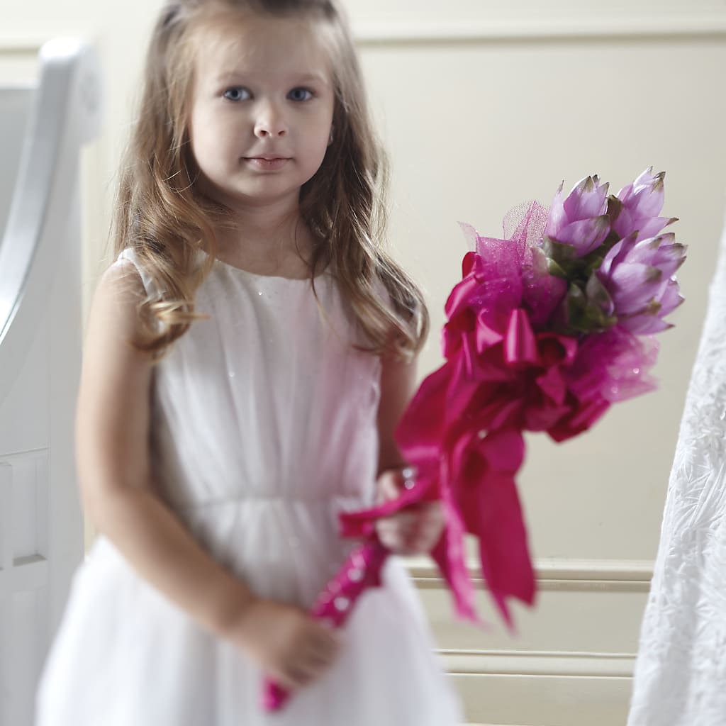 Sparkle Pink Flower Girl Bouquet – MARIE'S FLOWER & GIFT SHOPPE INC, Moultrie GA