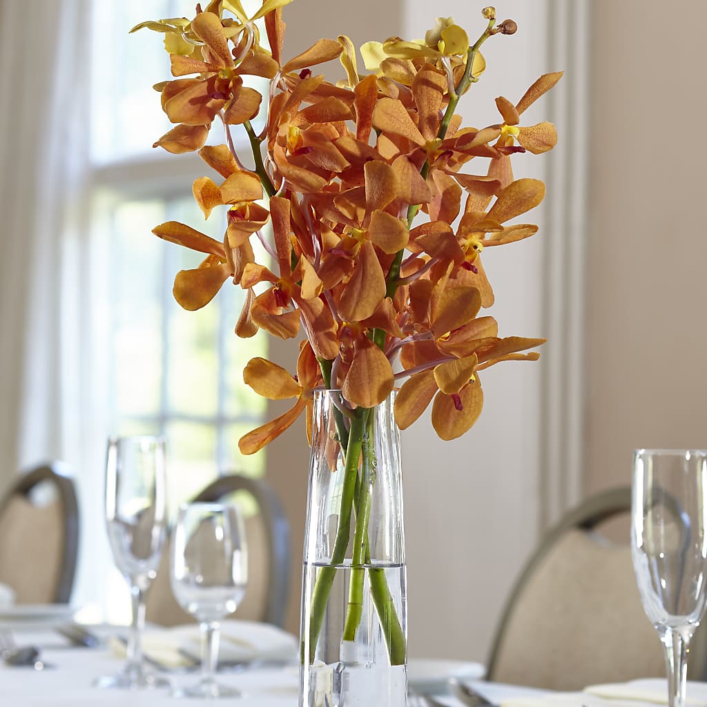 Orange Mokara Bud Vase – MARIE'S FLOWER & GIFT SHOPPE INC, Moultrie GA