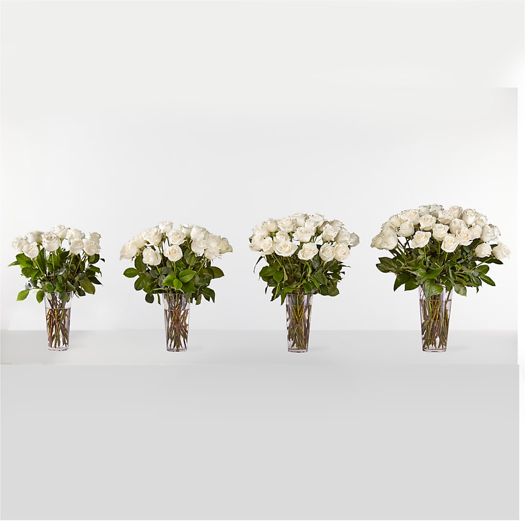 Long Stem White Rose Bouquet – MARIE'S FLOWER & GIFT SHOPPE INC, Moultrie GA