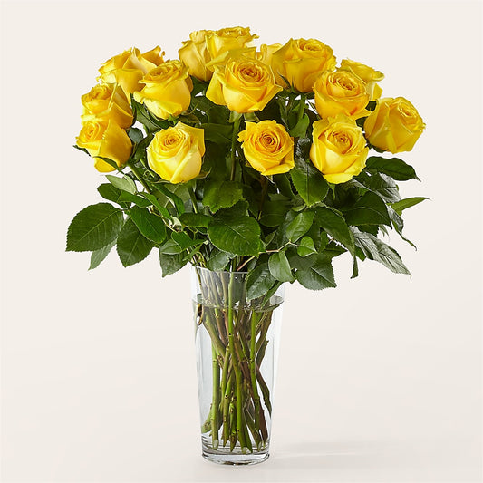 Long Stem Yellow Rose Bouquet – MARIE'S FLOWER & GIFT SHOPPE INC, Moultrie GA