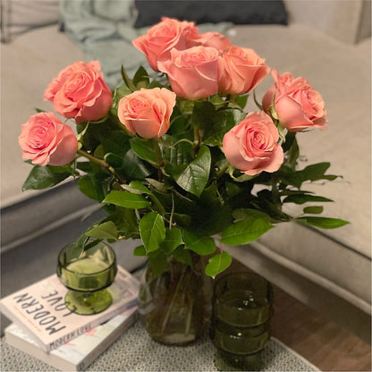 Long Stem Pink Rose Bouquet – MARIE'S FLOWER & GIFT SHOPPE INC, Moultrie GA