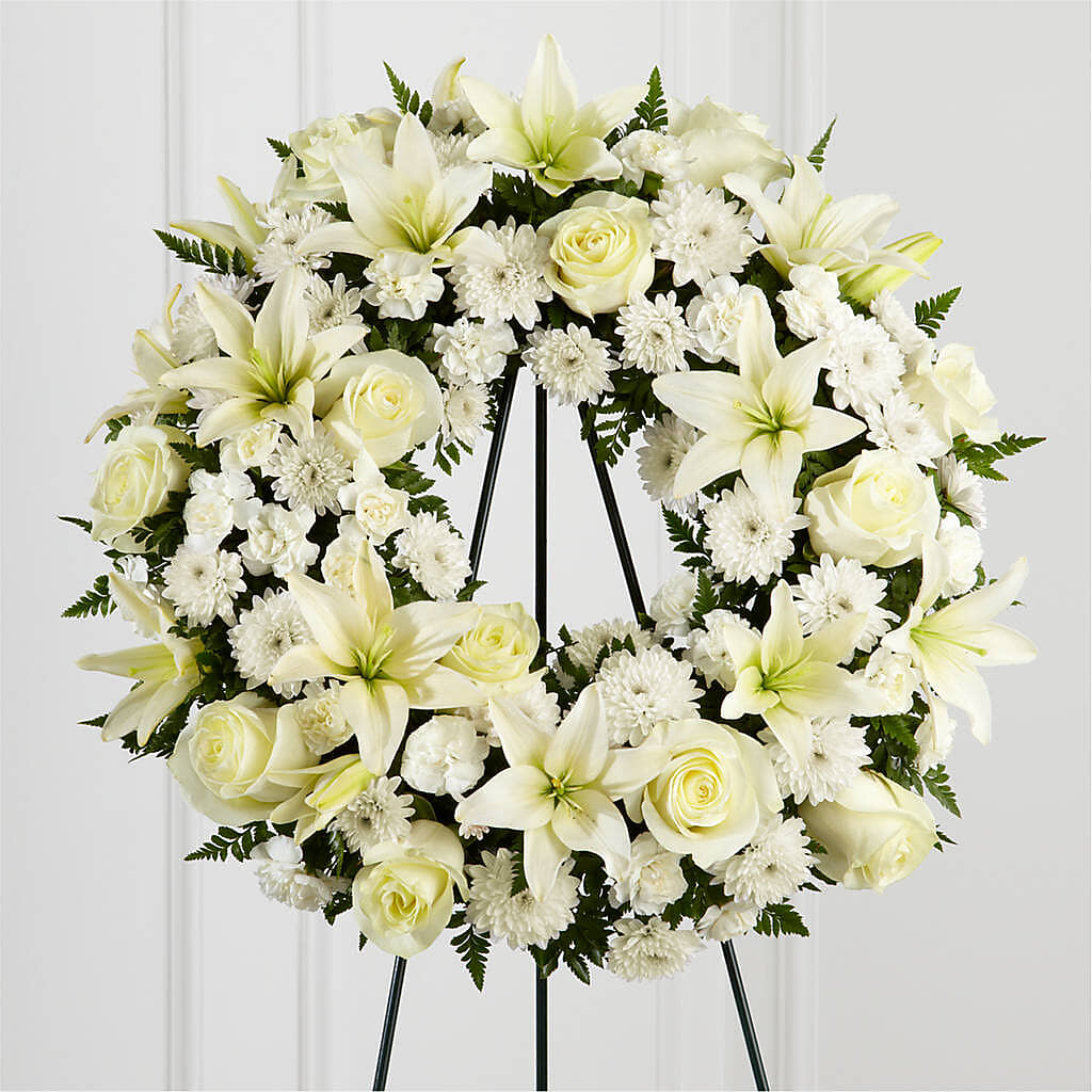 Treasured Tribute Wreath – MARIE'S FLOWER & GIFT SHOPPE INC, Moultrie GA