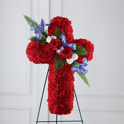 Faithful Hero Floral Cross – MARIE'S FLOWER & GIFT SHOPPE INC, Moultrie GA