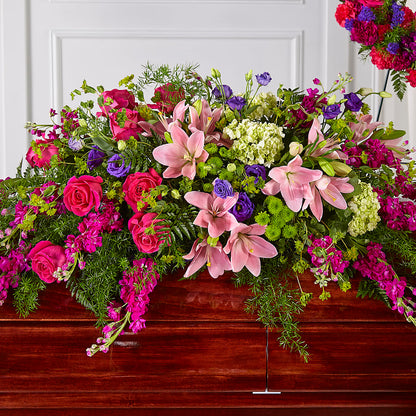 Radiant Tribute Casket Spray – MARIE'S FLOWER & GIFT SHOPPE INC, Moultrie GA