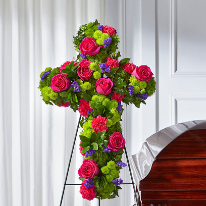 Tribute Rose Floral Cross – MARIE'S FLOWER & GIFT SHOPPE INC, Moultrie GA