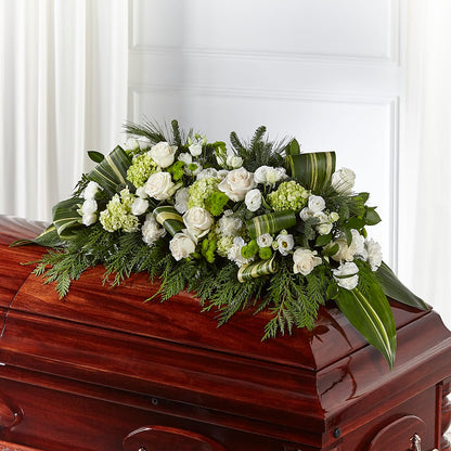 Hopeful Gesture Casket Spray – MARIE'S FLOWER & GIFT SHOPPE INC, Moultrie GA
