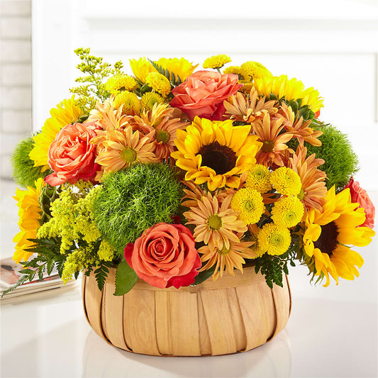 Harvest Sunflower Basket – MARIE'S FLOWER & GIFT SHOPPE INC, Moultrie GA