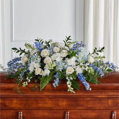 Timeless Essence Casket Spray – MARIE'S FLOWER & GIFT SHOPPE INC, Moultrie GA