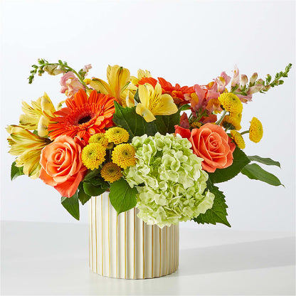Autumn Sunshine Bouquet with Ivory Vase – MARIE'S FLOWER & GIFT SHOPPE INC, Moultrie GA
