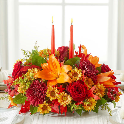 Autumn's Embrace Centerpiece – MARIE'S FLOWER & GIFT SHOPPE INC, Moultrie GA