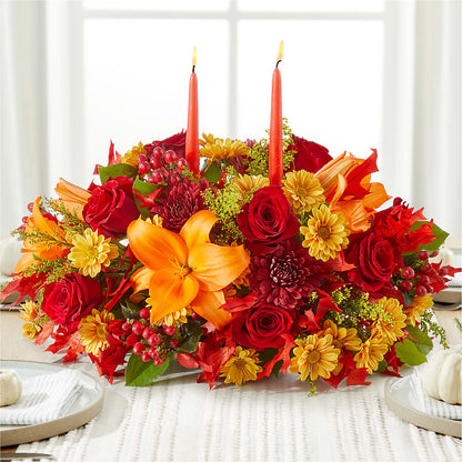 Autumn's Embrace Centerpiece – MARIE'S FLOWER & GIFT SHOPPE INC, Moultrie GA